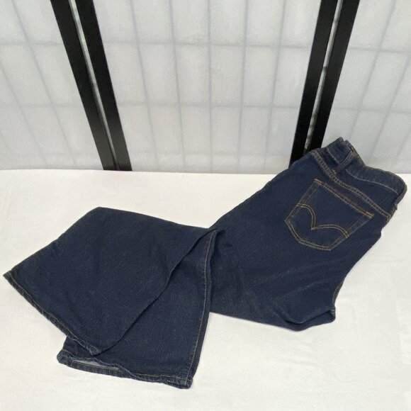 High Rise Bootcut Stretch Denim Jeans Dark Blue Wash Like New Levi’s 515 - Picture 11 of 15